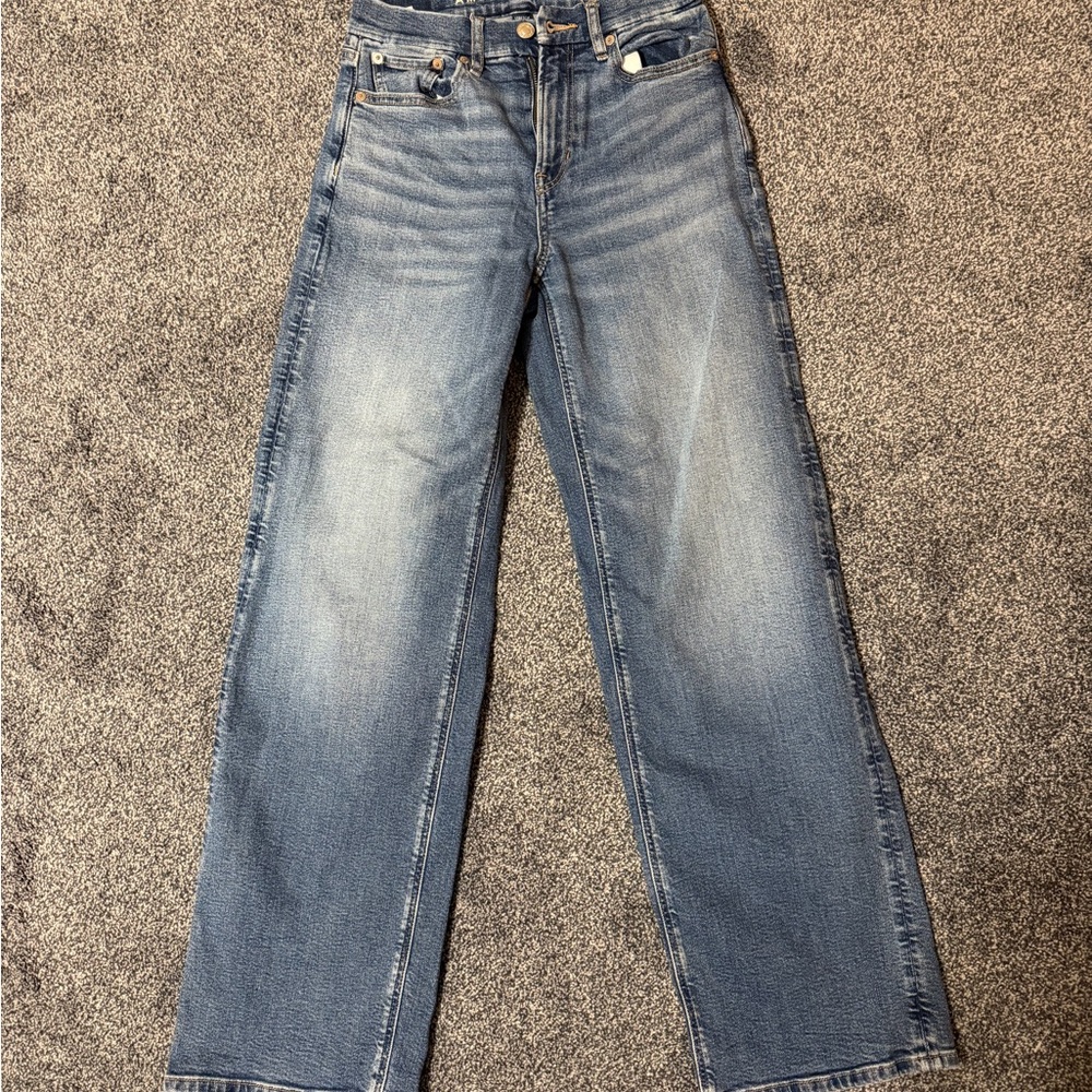 American Eagle Outfitters Light Blue Wide-Leg Jeans